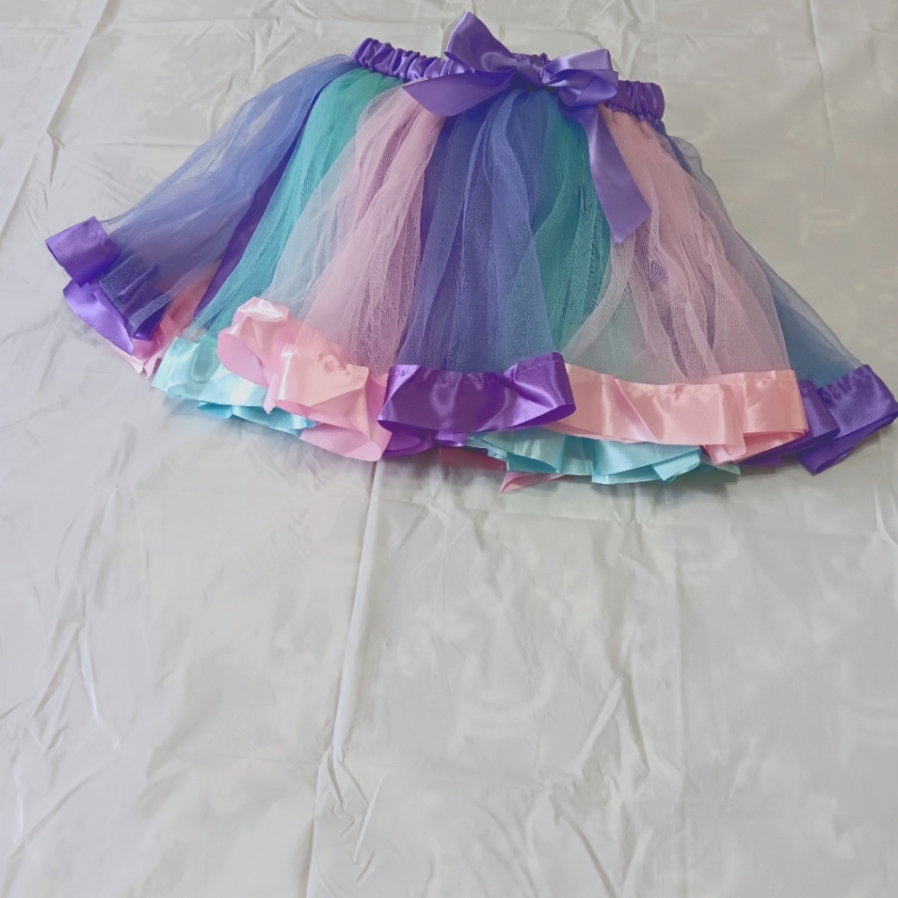Tulle, skirt, tutu,  size 7, color pink, lilac,blue